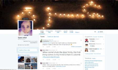 Elle tweete sous les bombes à Gaza
