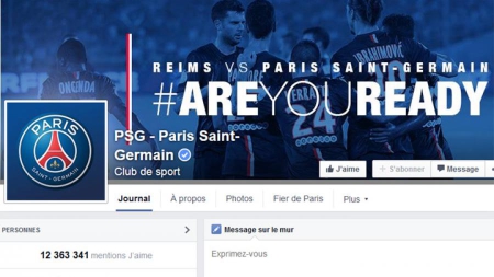 Le PSG champion sur Facebook
