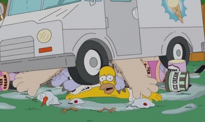 Homer relève le Ice Bucket Challenge