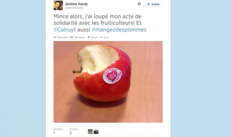 “Mangez des pommes”
