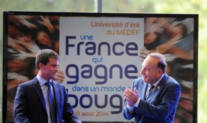 Valls ovationné au Medef après sa déclaration d’amour à l’entreprise