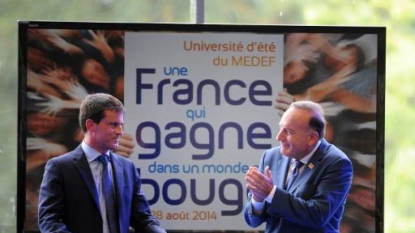 Valls ovationné au Medef après sa déclaration d’amour à l’entreprise