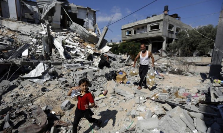 Un premier convoi du Programme alimentaire mondial arrive à Gaza par l’Egypte