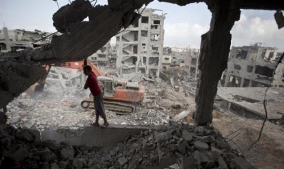 A Gaza, l’eau glacée du “Ice Bucket Challenge” se transforme en gravats