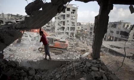 A Gaza, l’eau glacée du “Ice Bucket Challenge” se transforme en gravats