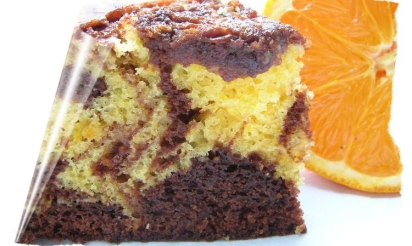 Gâteau marbré chocolat et à l’orange