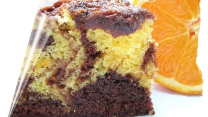 Gâteau marbré chocolat et à l’orange