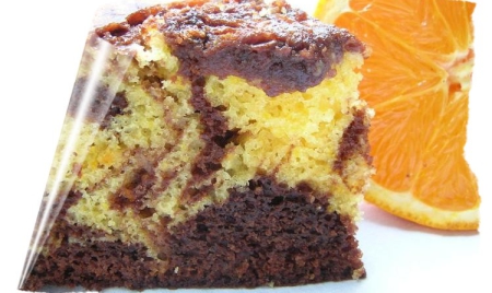 Gâteau marbré chocolat et à l’orange