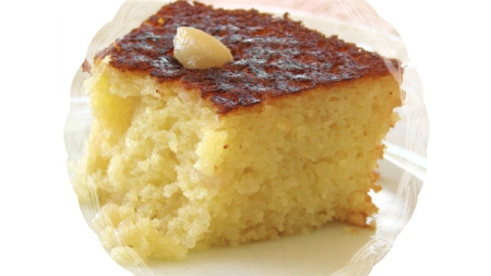 Gâteau de semoule au sirop de fleur d’oranger