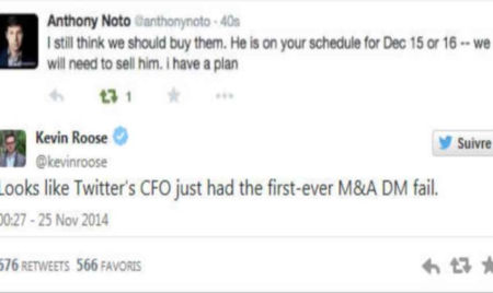 Un dirigeant de Twitter publie par erreur un tweet sur un projet d’acquisition