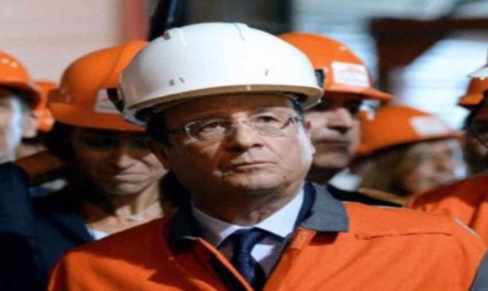 Hollande évite les manifestants à son arrivée à Florange