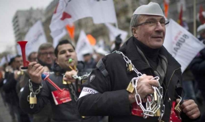 Les patrons dans la rue à Lyon au 3e jour de la semaine de mobilisation
