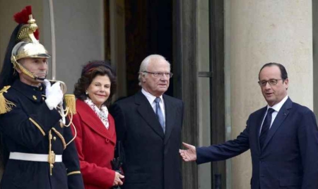 Le roi et la reine de Suède en visite en France