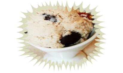 Glace à la banane, éclats de chocolat et noisettes