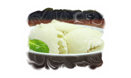 Glace à la menthe fraiche