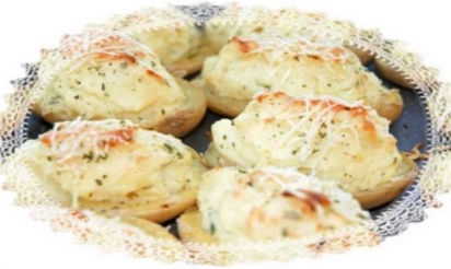 Pommes de terre farcies crème et ciboulette