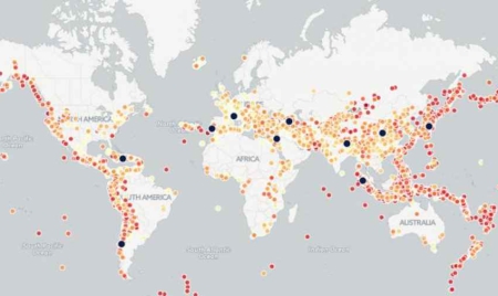 CARTE. Les principaux séismes qui ont secoué le globe depuis 4 000 ans