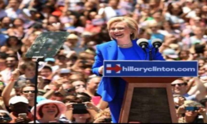 Premier meeting d’Hillary Clinton à New York