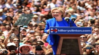 Premier meeting d’Hillary Clinton à New York