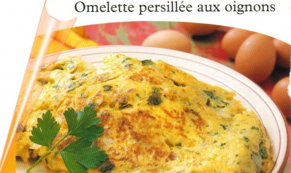 Omelette persillée & oignons