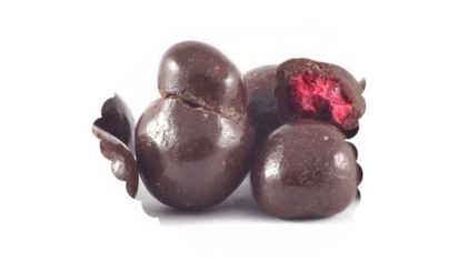 Canneberges séchées enrobées de chocolat