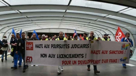 rassemblements en soutien aux inculpés et pour l’emploi Air France