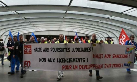 rassemblements en soutien aux inculpés et pour l’emploi Air France