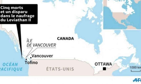 Canada: cinq morts et un disparu dans le naufrage d’un bateau d’observation des baleines