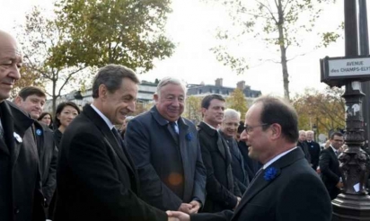 11 novembre: François Hollande préside les cérémonies, salue Nicolas Sarkozy