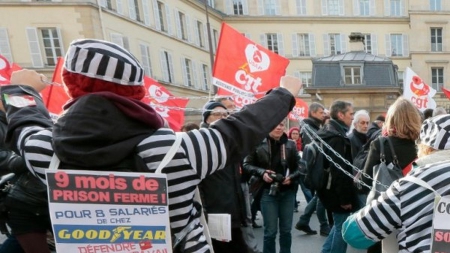 Grève et mobilisation à Paris et en régions autour des 8 condamnés de Goodyear