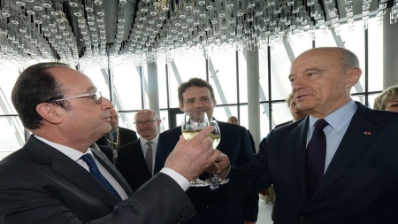 François Hollande, sur les terres d’Alain Juppé, inaugure la Cité du vin