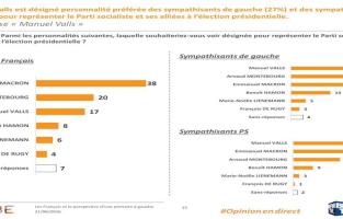 Primaire PS : Hollande favori des électeurs de gauche devant Macron et Montebourg 