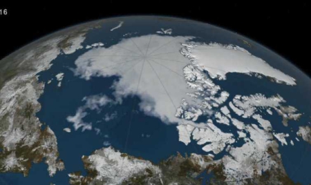 La fonte de l’Arctique vue depuis l’espace par la Nasa