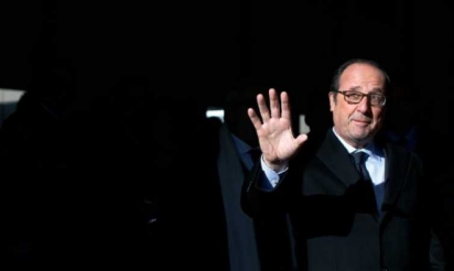 Hollande poursuit en Normandie une tournée de valorisation de son bilan