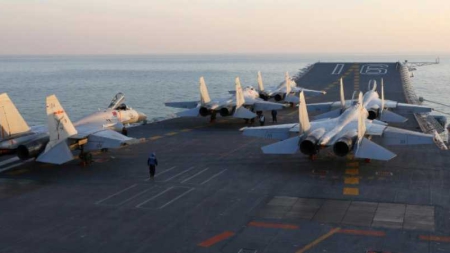 Chine: première sortie dans le Pacifique du porte-avions Liaoning