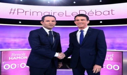 Débat TV: Hamon et Valls affichent leurs divergences sans virulence