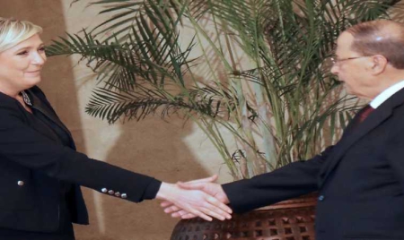 Marine Le Pen rencontre au Liban son premier chef d’Etat étranger
