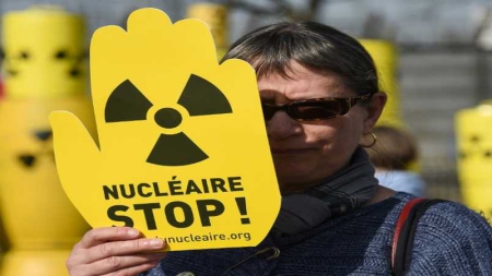 Des centaines de militants anti-nucléaires manifestent à Fessenheim