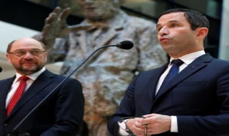 Hamon à Berlin rencontre Merkel et reçoit le soutien de Schulz