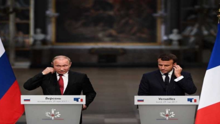 A Versailles, Macron a parlé cash à Poutine sur la Syrie, les Droits de l’Homme ou les médias russes