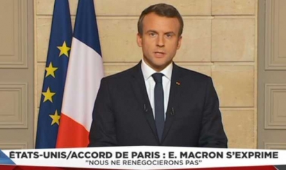 Macron défie Trump, aux avant-postes de la lutte contre le réchauffement climatique